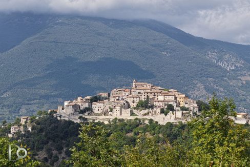 view of the country of Cottanello, rieti, latium, italy